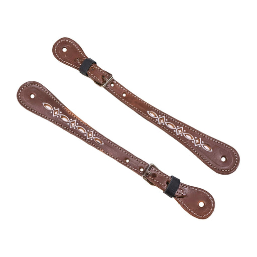 Charro Brown Pintada Spur Straps Correnos Charros - M - Royal Saddles - 