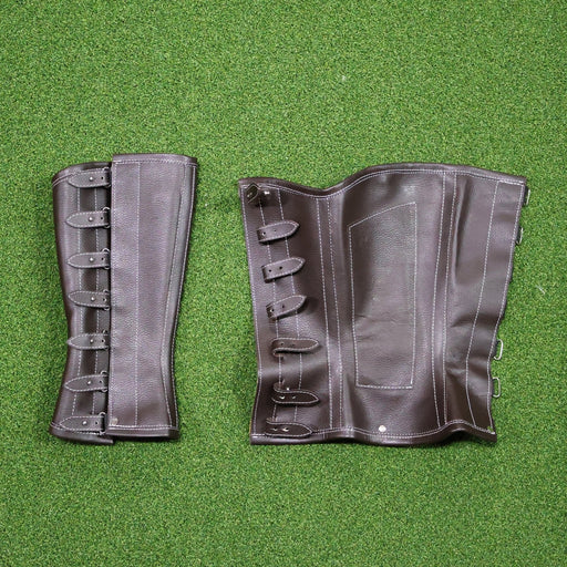 Charro Brown Polainas Espanolas Para Montar Leather Half Chaps - M - Royal Saddles - Charro Polainas/Chaps