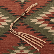 Charro Cuarta Charra Braided Leather Quirt - M - Royal Saddles - Charro Whips/Cuartas