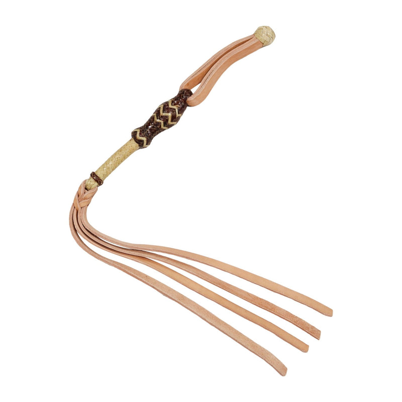 Charro Cuarta Charra Braided Leather Quirt - M - Royal Saddles - Charro Whips/Cuartas