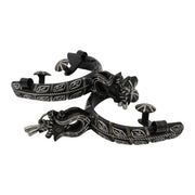 Charro Espuelas Finas Negras Pavonadas Spurs - M - Royal Saddles - Charro Spurs/Espuelas