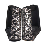 Charro Estribos Acero Calados Black Stirrups Rose - M - Royal Saddles - Charro Saddle Parts