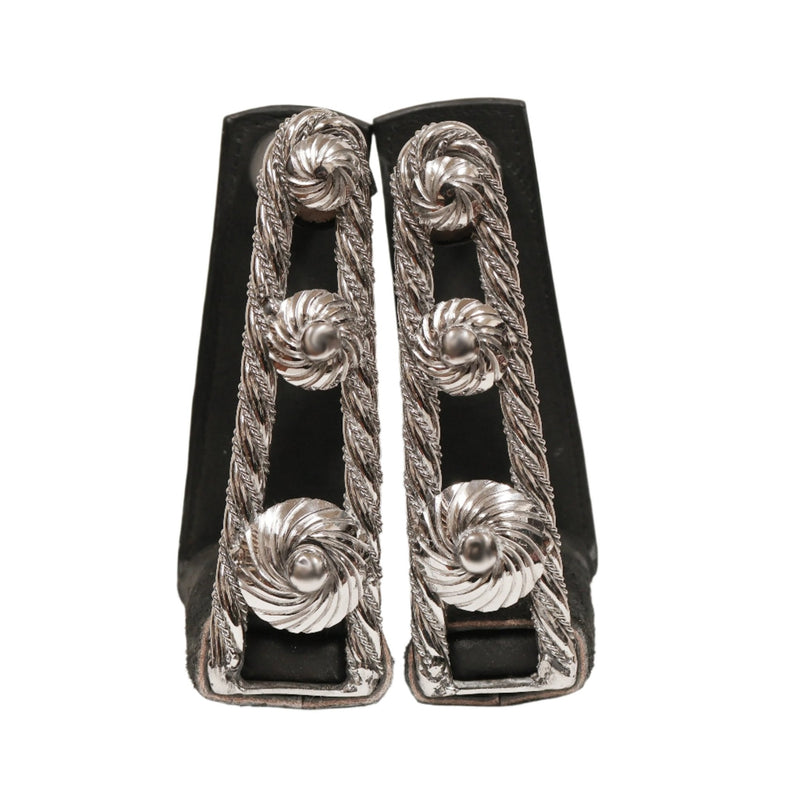 Charro Estribos Saddle Stirrups Torcidos Acero - M - Royal Saddles - Charro Saddle Parts