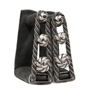 Charro Estribos Twist Torcidos Acero Stirrups - M - Royal Saddles - Charro Saddle Parts