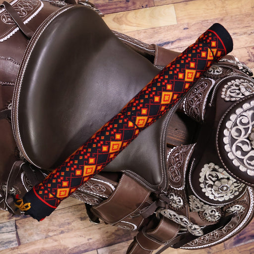 Charro Fino Dark Blue Diseno Sarape Saddle - M - Royal Saddles - Sarapes