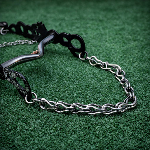 Charro Freno Barbada Cacahuate Horse Bit Curb Chain - M - Royal Saddles - Charro Bits/Frenos
