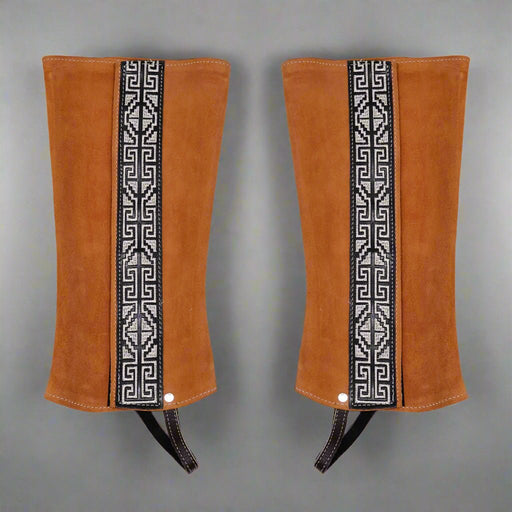 Charro Greca Miel Polainas Mexican Chaps - M - Royal Saddles - Charro Polainas/Chaps