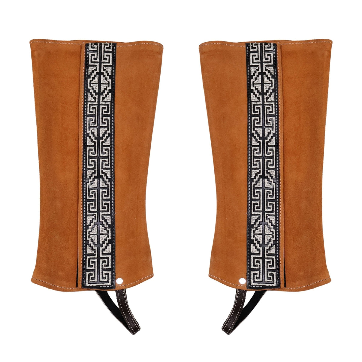 Charro Greca Miel Polainas Mexican Chaps - M - Royal Saddles - Charro Polainas/Chaps