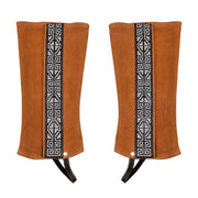 Charro Greca Miel Polainas Mexican Chaps - M - Royal Saddles - Charro Polainas/Chaps