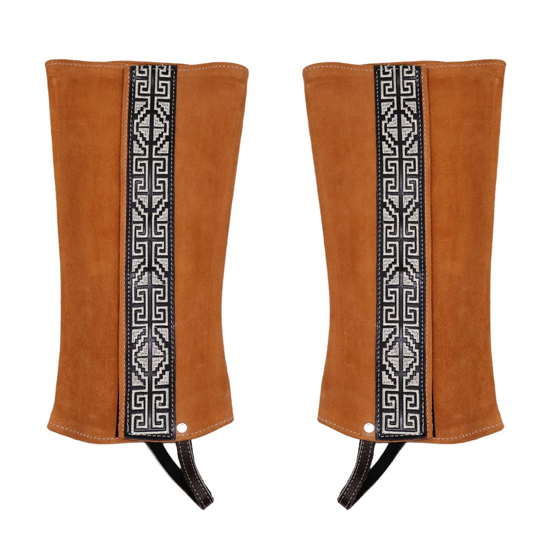 Charro Greca Miel Polainas Mexican Chaps - M - Royal Saddles - Charro Polainas/Chaps