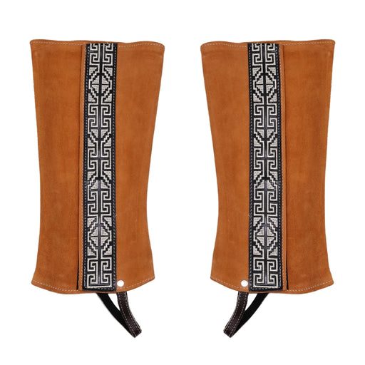 Charro Greca Miel Polainas Mexican Chaps - M - Royal Saddles - Charro Polainas/Chaps