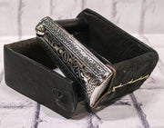 Charro Greca Stirrups Estribos Acero Inoxidable - M - Royal Saddles - Charro Saddle Parts