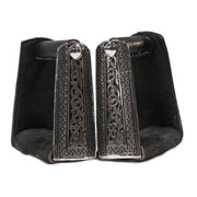 Charro Greca Stirrups Estribos Acero Inoxidable - M - Royal Saddles - Charro Saddle Parts