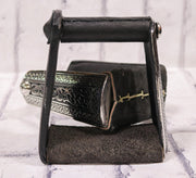 Charro Greca Stirrups Estribos Acero Inoxidable - M - Royal Saddles - Charro Saddle Parts