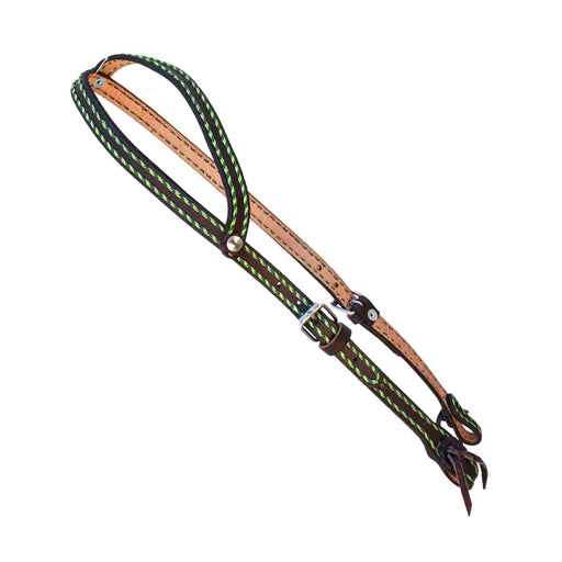 Charro Hand Stitched Cafe Headstall Cabezada - M - Royal Saddles - Charro Headstalls/Cabezada