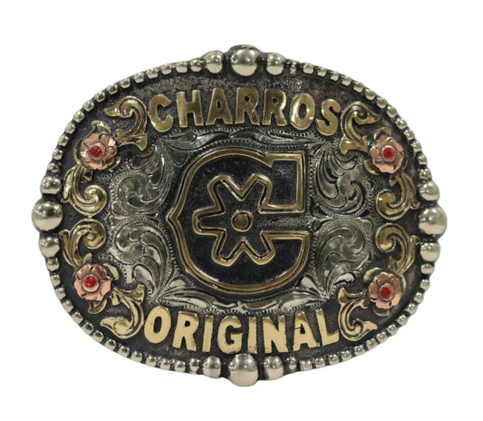 Charro Handmade "C" Engraved Buckle - M - Royal Saddles - Belts/Buckles