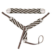 Charro Horse Breastcollar/ 35" Cincho Set Fino Cafe - M - Royal Saddles - Charro Breastcollar/Pechera