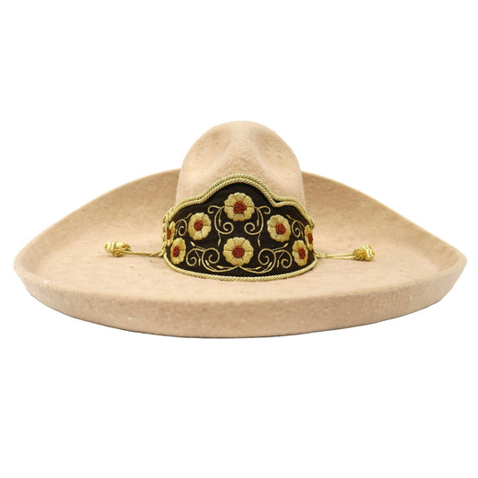 Charro MEX 57 Traditional Sombrero Flor Toquilla Mexican Hat - M - Royal Saddles - Sombreros Charros