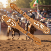 Charro Mexican Correones Piteados Espuelas Caballo - M - Royal Saddles - Charro Spurs Strap