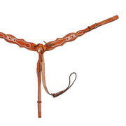 Charro Miel Pechera Pintada Breastcollar Charreria - M - Royal Saddles - Charro Breastcollar/Pechera