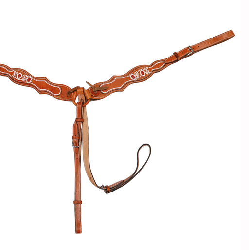 Charro Miel Pechera Pintada Breastcollar Charreria - M - Royal Saddles - Charro Breastcollar/Pechera
