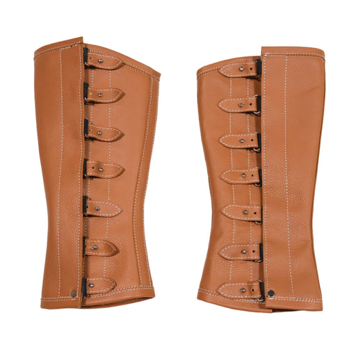 Charro Miel Polainas Espanolas Para Montar Leather Chaps - M - Royal Saddles - Charro Polainas/Chaps