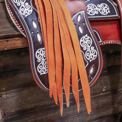 Charro Miel Tan Montura Set Of 8 Saddle Leather Strings - M - Royal Saddles - Charro Saddle Parts