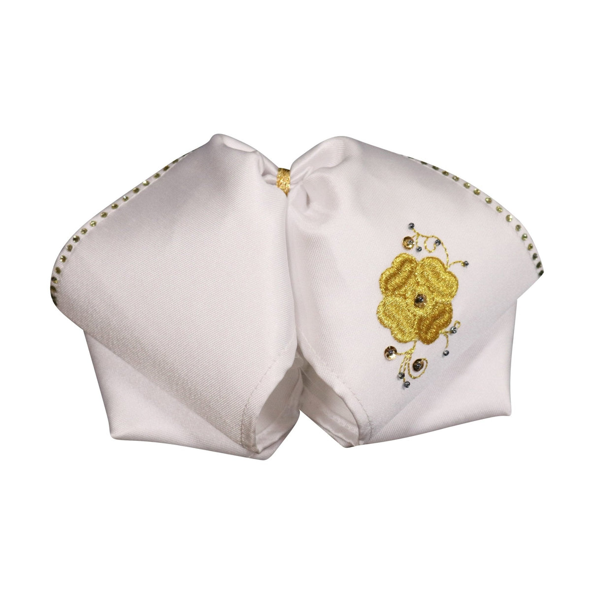 Charro Mono Gold Traditional White Camisa - M - Royal Saddles - Monos Charros