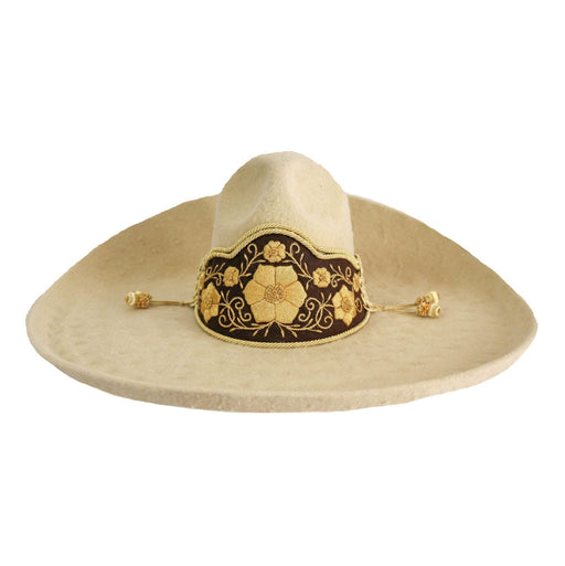 Charro MX 56 Crema Sombrero De Lana Hat - M - Royal Saddles - Sombreros Charros