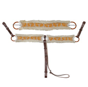 Charro Natural Wool Borrega Pecho Pretal 33.5" Cincho - M - Royal Saddles - Charro Breastcollar/Pechera
