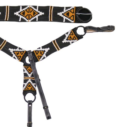 Charro Pechera Black / 35" Copper Brown Breastcollar/Cinch - M - Royal Saddles - Charro Breastcollar/Pechera
