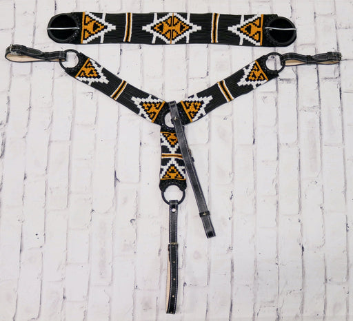 Charro Pechera Black / 35" Copper Brown Breastcollar/Cinch - M - Royal Saddles - Charro Breastcollar/Pechera