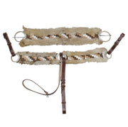 Charro Pechera Borrega 35" Brown Wool Breastcollar/Cinch - M - Royal Saddles - Charro Breastcollar/Pechera
