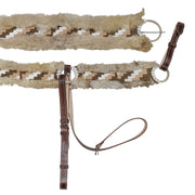 Charro Pechera Borrega 35" Brown Wool Breastcollar/Cinch - M - Royal Saddles - Charro Breastcollar/Pechera