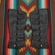Charro Polainas Espanolas Para Montar Leather Half Chaps - M - Royal Saddles - Charro Polainas/Chaps