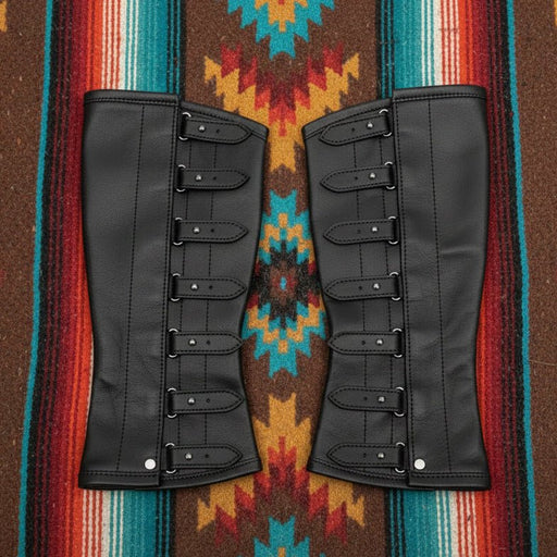 Charro Polainas Espanolas Para Montar Leather Half Chaps - M - Royal Saddles - Charro Polainas/Chaps