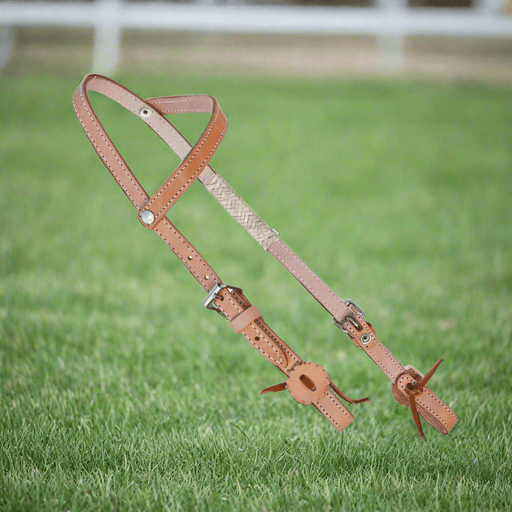 Charro Rawhide Braided Headstall Cabezada - M - Royal Saddles - Charro Headstalls/Cabezada