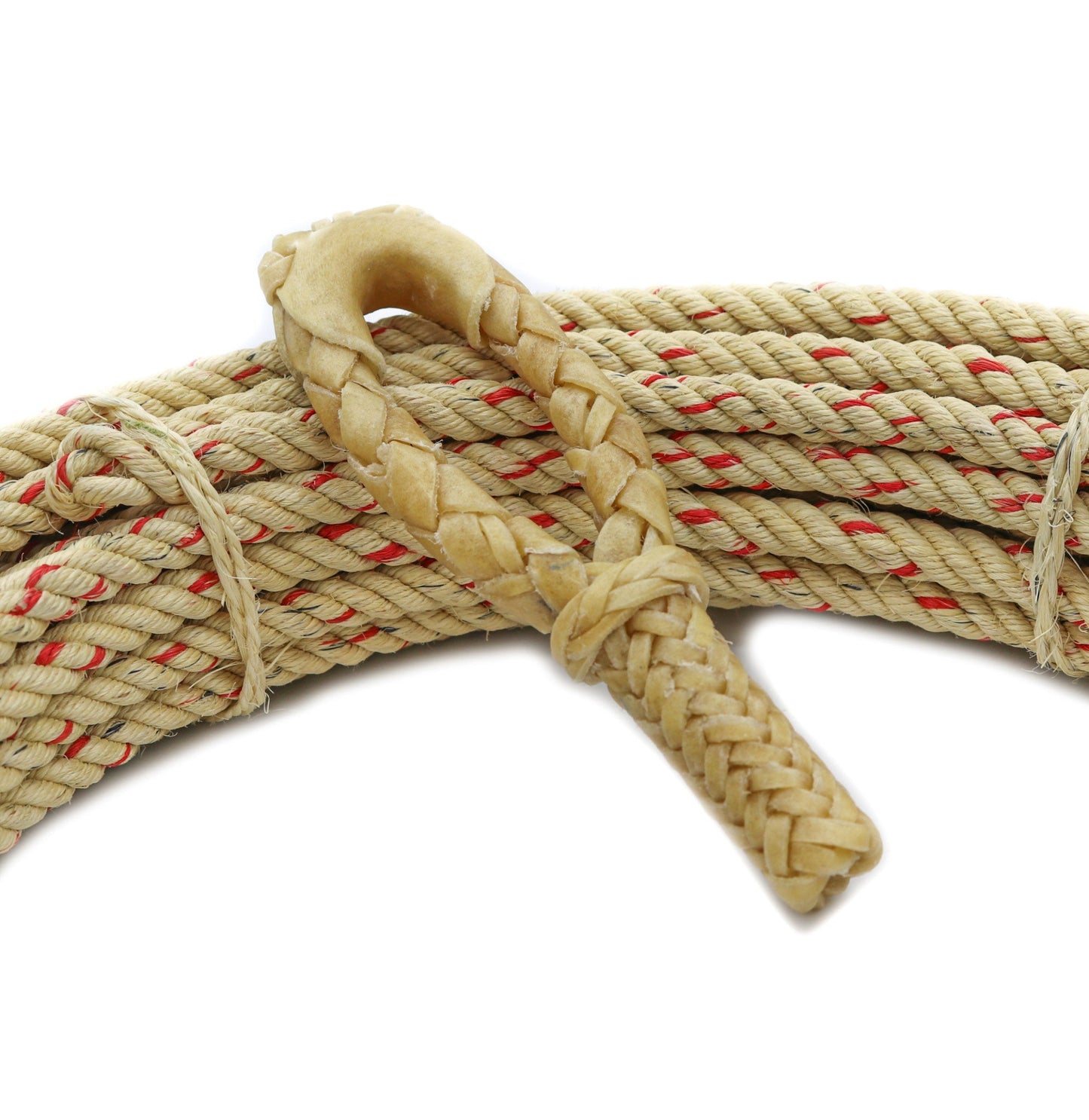 Charro Rawhide Natural Hondilla Rope Rosadera - M - Royal Saddles - Ropes/Sogas