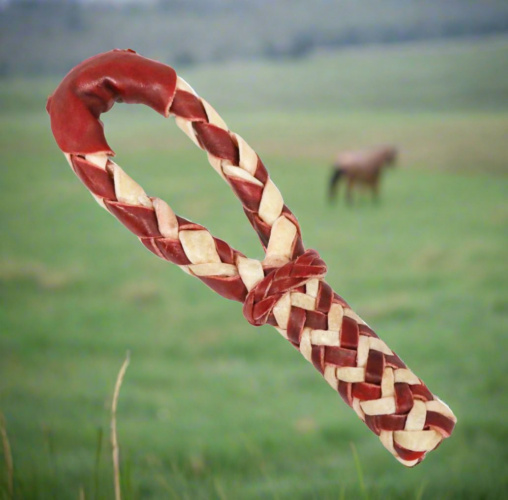 Charro Rawhide Red Hondilla Rope Lariat Rosadera - M - Royal Saddles - Ropes/Sogas