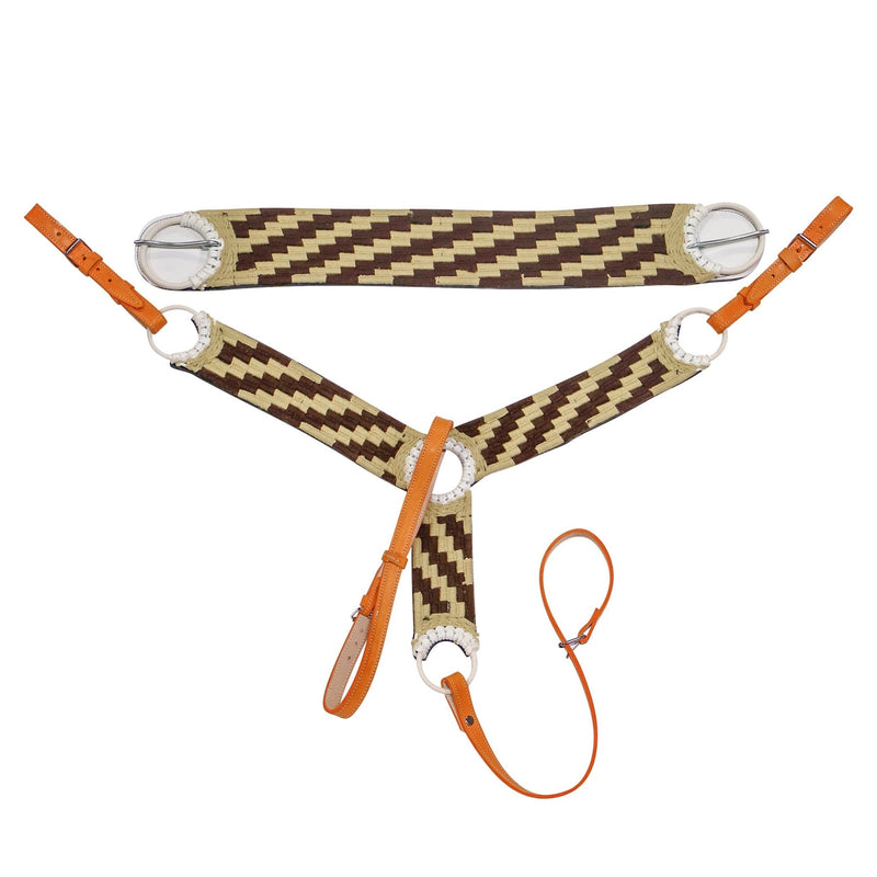 Charro Saddle Brown Breastcollar Horse 34.5" Cincho - M - Royal Saddles - Charro Breastcollar/Pechera
