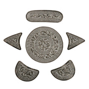 Charro Saddle Herraje Greca Acero Montura Kit - M - Royal Saddles - Charro Saddle Parts