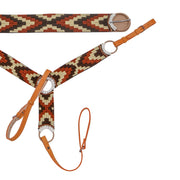 Charro Saddle Pechera Tri Cafe 34.5" Cincho Breastcollar - M - Royal Saddles - Charro Breastcollar/Pechera