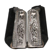 Charro Saddle San Judas Stirrups Estribos Acero Inoxidable - M - Royal Saddles - Charro Saddle Parts