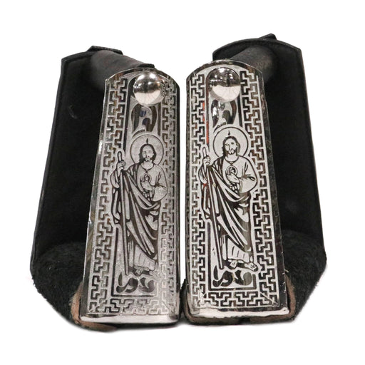 Charro Saddle San Judas Stirrups Estribos Acero Inoxidable - M - Royal Saddles - Charro Saddle Parts