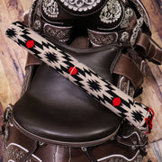 Charro Sarape Tan/Black Diseno Zarape Montura - M - Royal Saddles - Sarapes