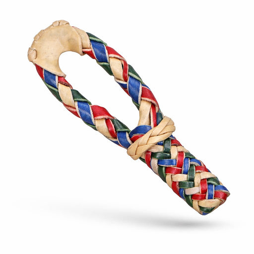 Charro Tricolor Rawhide Hondilla Rope Soga - M - Royal Saddles - Ropes/Sogas