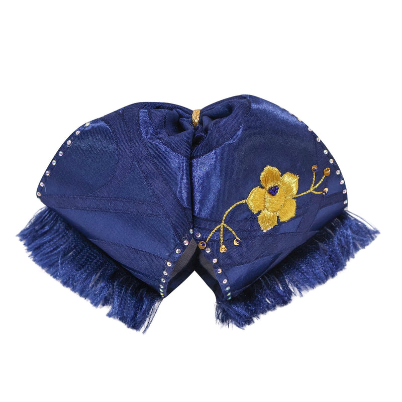 Charros Blue Azul Flower Mono Charro Bowtie - M - Royal Saddles - Monos Charros