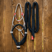 Charros Bosal Falsa/Rienda White Checker Bosal - M - Royal Saddles - Charro Bozal