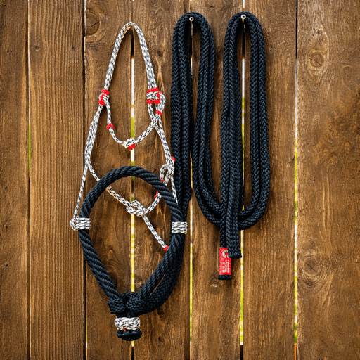 Charros Bosal Falsa/Rienda White Checker Bosal - M - Royal Saddles - Charro Bozal