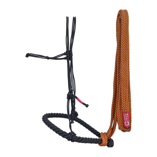 Charros Horse Copper Reins Halter Bosal Falsa/Rienda - M - Royal Saddles - Charro Bozal